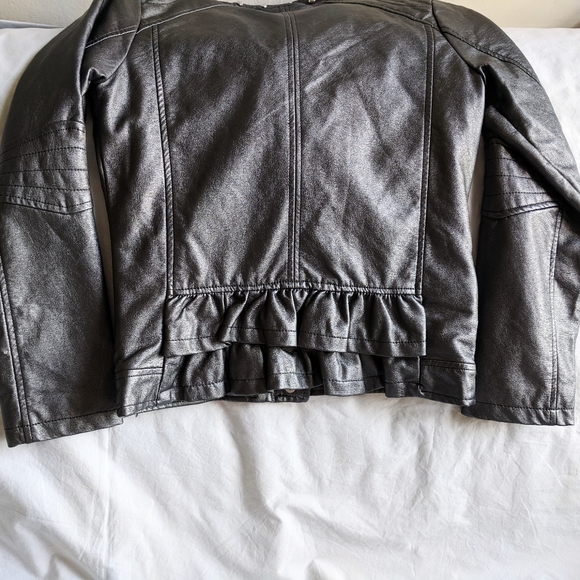 NWT Urban Republic girl Feux leather moto jacket size 16 - Picture 9 of 12